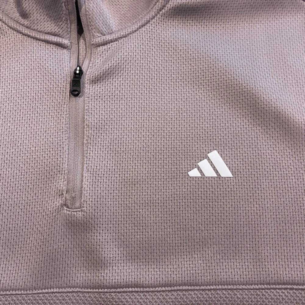 Adidas 1/4 Quarter Zip Textured Pullover Long Sleeve Shirt‎ Sweater Men's L NWT